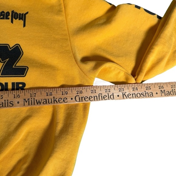 Divided by H&M Justin Bieber Stadium Tour Womens Yellow Black Hoodie Size Medium - Picture 7 of 13